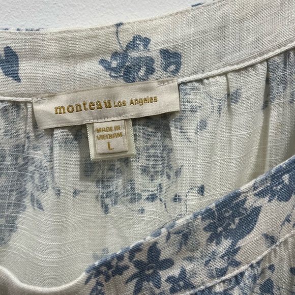 Dress Monteau los Angeles blue and white sizeL. F-22 - Picture 4 of 7